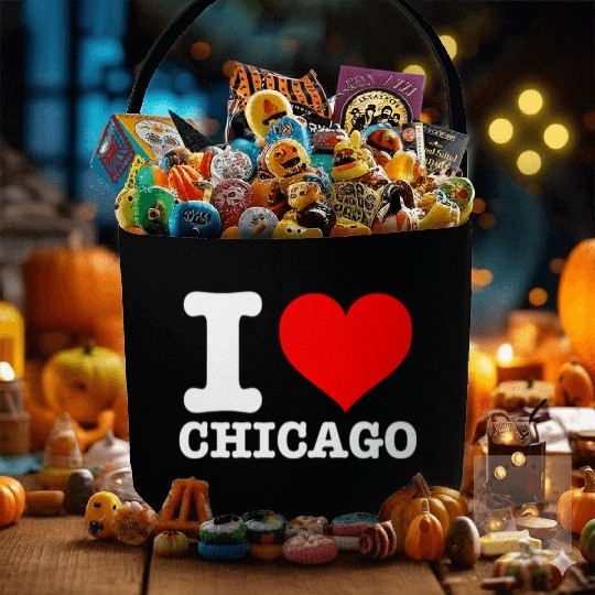 Chicago - I Heart Chicago - I Love Chicago Fabric Baskets