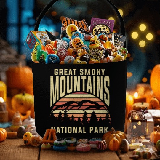 Retro National Park Great Smoky Mountains National Fabric Baskets