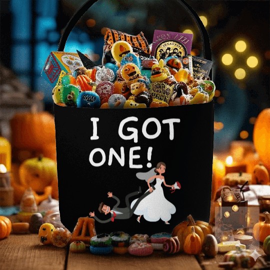 Bride And Groom Wedding Day Marriage Just Married Fabric Baskets