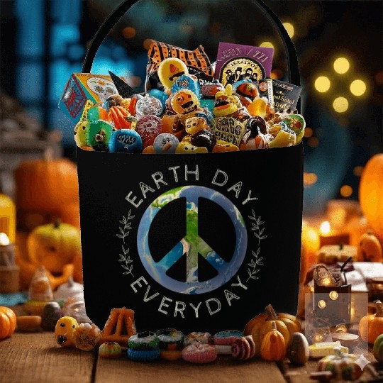 Earth Day Everyday World Global Peace On Earth Fabric Baskets