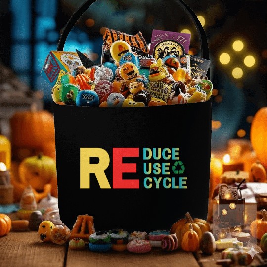 Save our planet Reduce reuse recycle Green life 1 Fabric Baskets