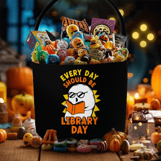 Every Day Should Be Library Day Lover Librarian Fabric Baskets