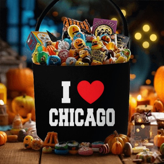 I Love Chicago Fabric Baskets