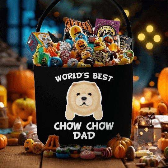 World s Best Chow Chow Dad Fabric Baskets