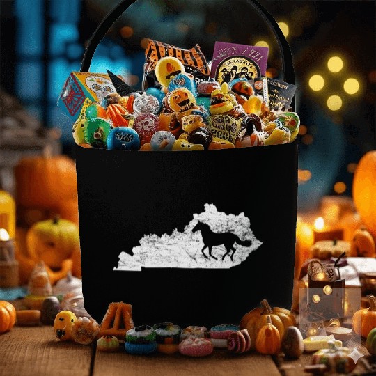 Kentucky Map Horse Kentucky Fabric Baskets