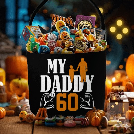 My Daddy Is 60 Years Dad 60th Birthday Fathers Day Fabric Baskets