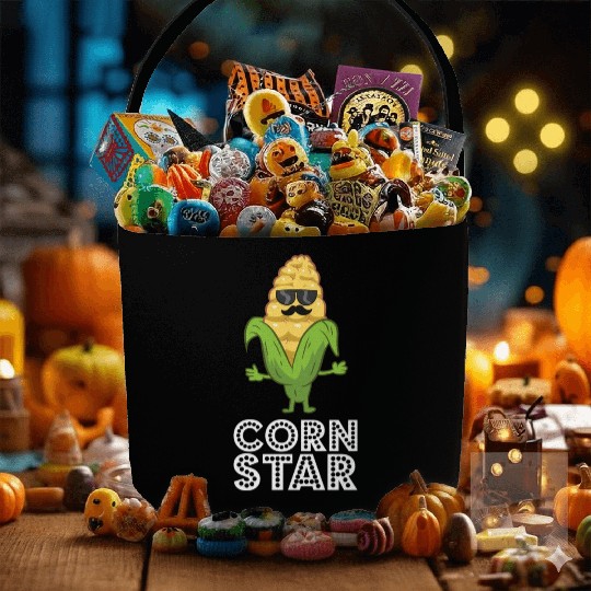 Corn Star With Sunglasses For Corn Farmer Fabric Baskets