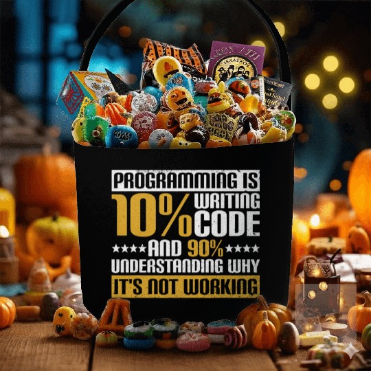 Software Developer Binary Computer Science Funny P Fabric Baskets