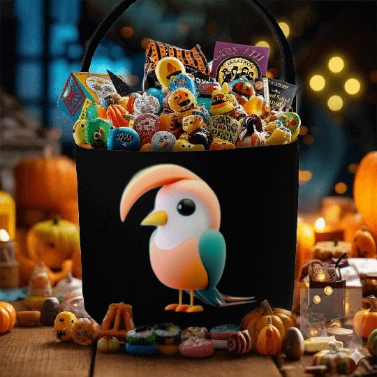 Cute Bird of Paradise 3D Render Fabric Baskets