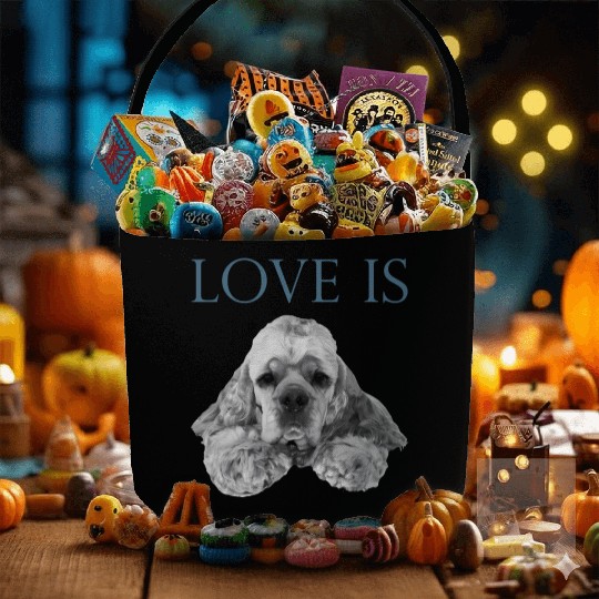 Love Is Cocker Spaniel Fabric Baskets