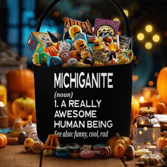 Michiganite Detroit Grand Rapids Warren Lansing Fabric Baskets