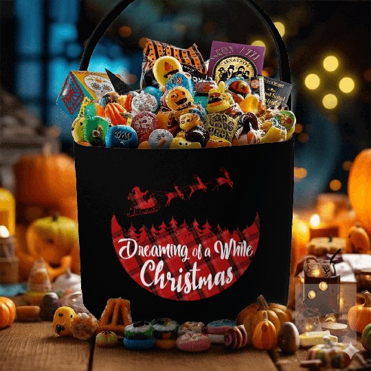 Dreaming of a White Christmas Fabric Baskets