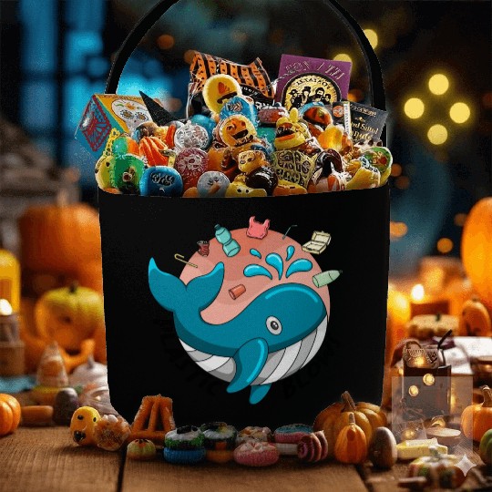 Earth Day Plastic Blows Whale Lover Plastic Free Fabric Baskets