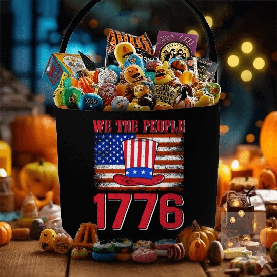 We the People 1776 Independence Day US Patriot Fabric Baskets