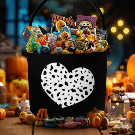 Spotted Heart Dalmatian Fabric Baskets