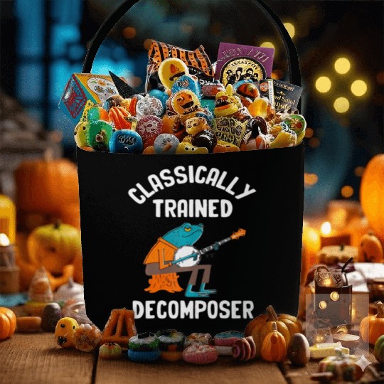 Classically Trained Decomposer Funny Frog Playing Fabric Baskets