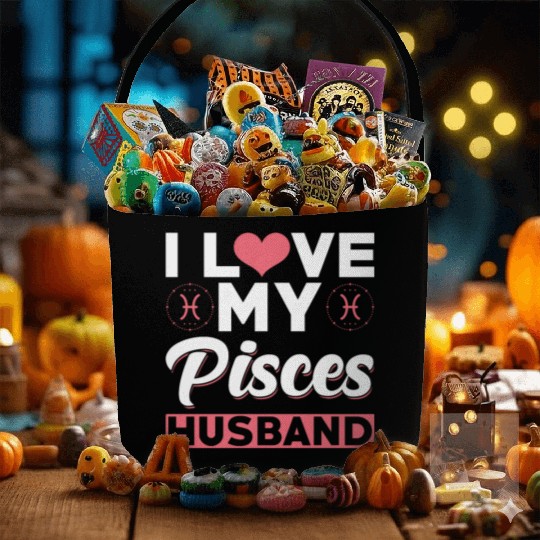 I love my Pisces Husband Fabric Baskets