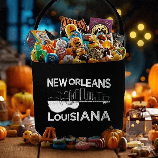 Souvenir New Orleans Guitar Music Louisiana New Fabric Baskets