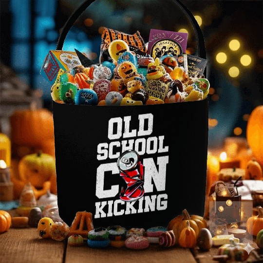 Old School Can Kicking Street Game 90s Kid Fabric Baskets