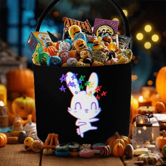 Pride Rainbow Bunny Fabric Baskets