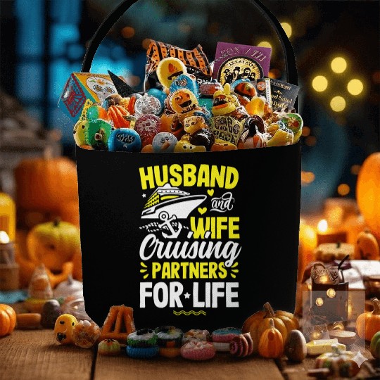 Husband Wife Cruising Partners Life cruise Fabric Baskets