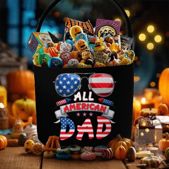 All American Dad US Patriots Fathers America Party Fabric Baskets
