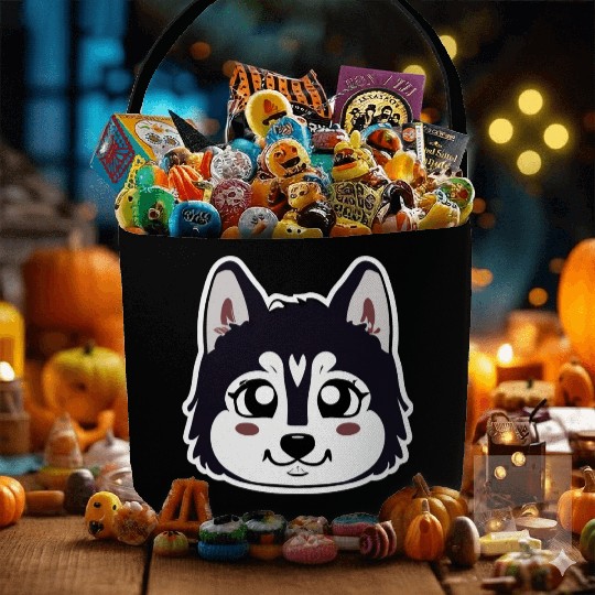Sweet Husky Dog Dog Lover Puppy Fabric Baskets