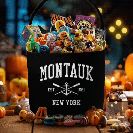 Montauk Ny Crossed Oars Boat Anchor Sports Fabric Baskets