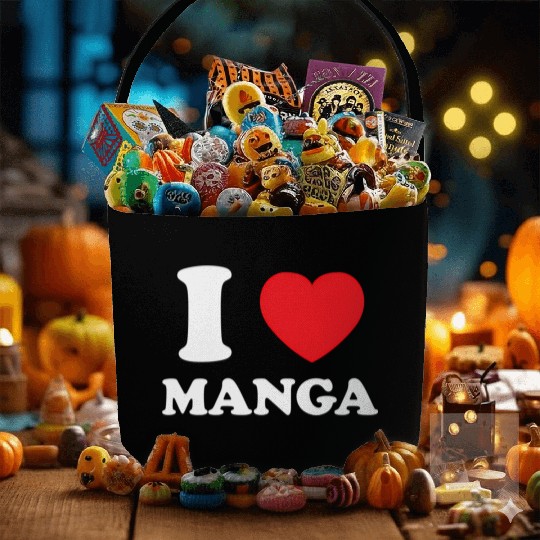 Manga Fan Of Japanese Animation Comics Heart Manga Fabric Baskets