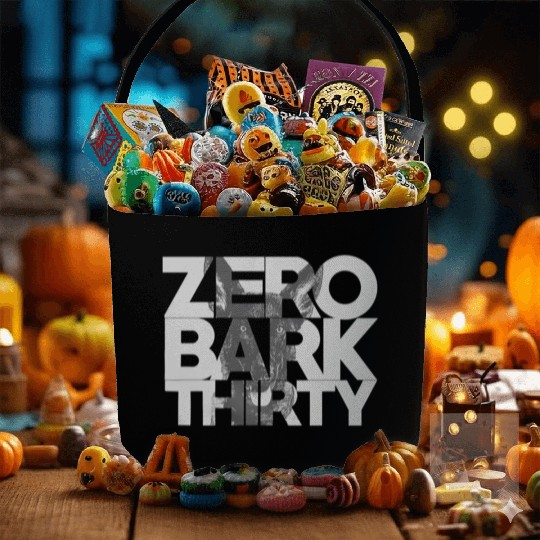 Zero Bark Thirty Belgian Malinois Military Dog Fabric Baskets