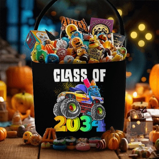 Class of 2034 Monster Truck Kindergarten Back to Fabric Baskets