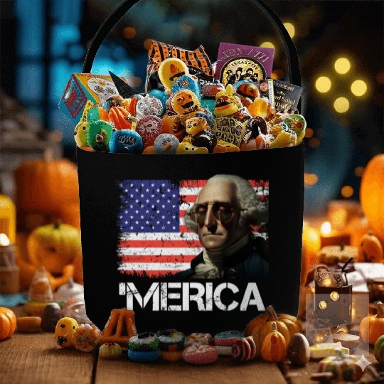 Merica George Washington Independence Day USA Fabric Baskets