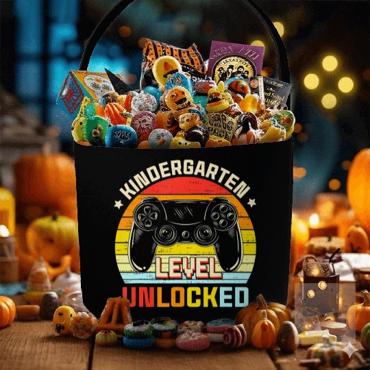 Kindergarten Level Unlocked Video Game Back to Fabric Baskets