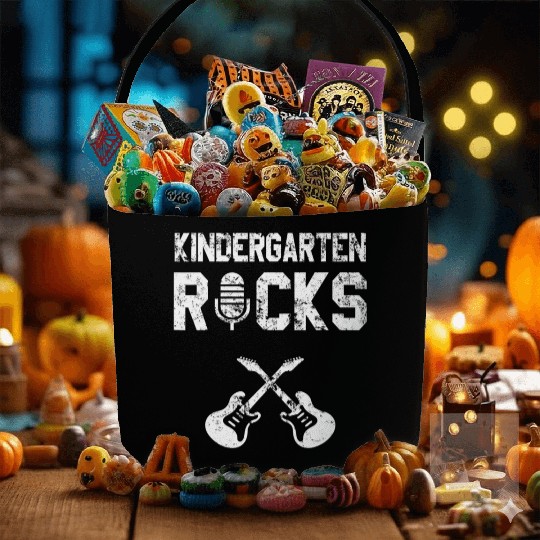 Kindergarten Grade Rocks Back To School Boy Girl Fabric Baskets