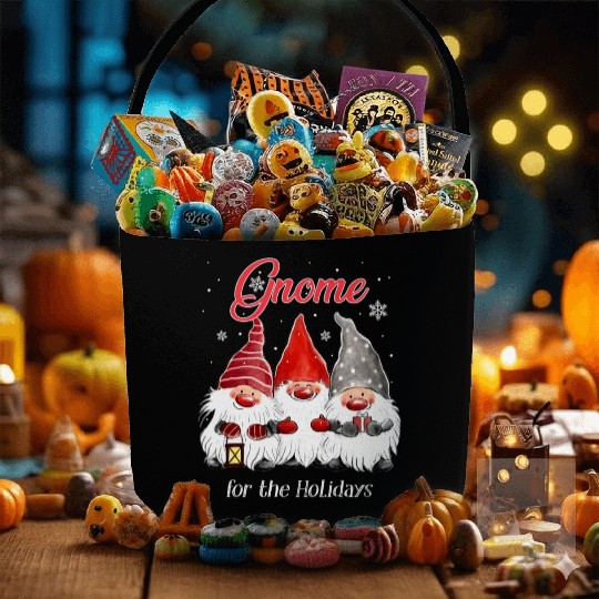 Gnome For The Three Gnomes Fabric Baskets