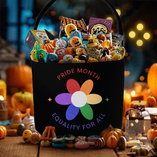 Colorful Pride Month Logo Fabric Baskets