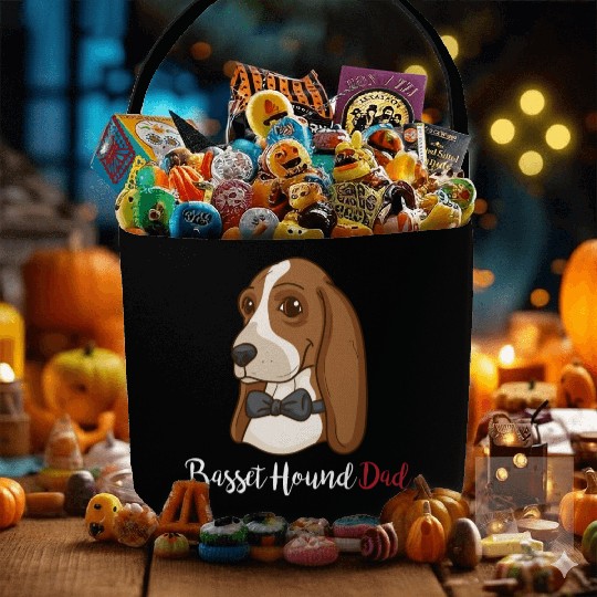 Basset Hound Gift Men Dog Lover Dog Owner Dad Fabric Baskets
