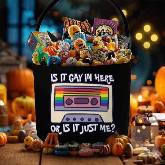Is It Gay Here LGBTQ Ally Trans Gay Pride Rainbow Fabric Baskets
