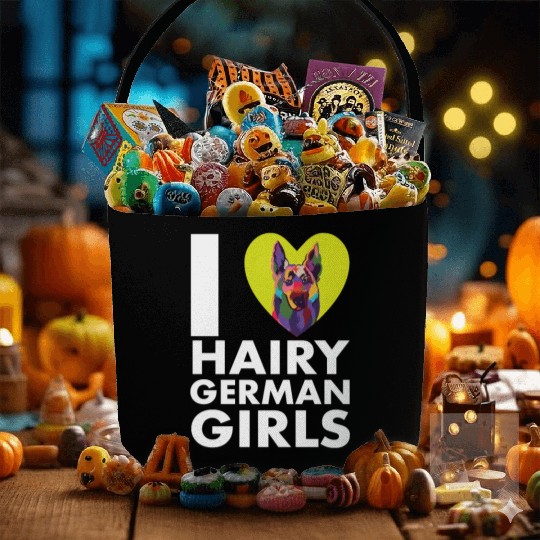 Funny German Shepherd Mom Dad I Love Hairy German Fabric Baskets