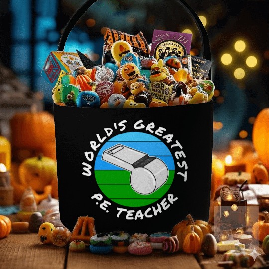 World s Greatest P E Teacher Physical Education Fabric Baskets