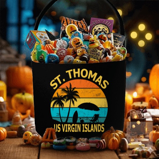 Travel St Thomas Us Virgin Islands Vacation Souven Fabric Baskets