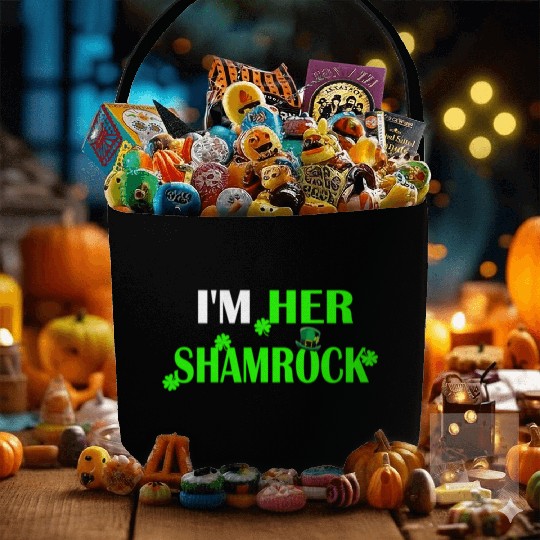 I'M Her Shamrock I'M His Lucky Charm St Patric Fabric Baskets