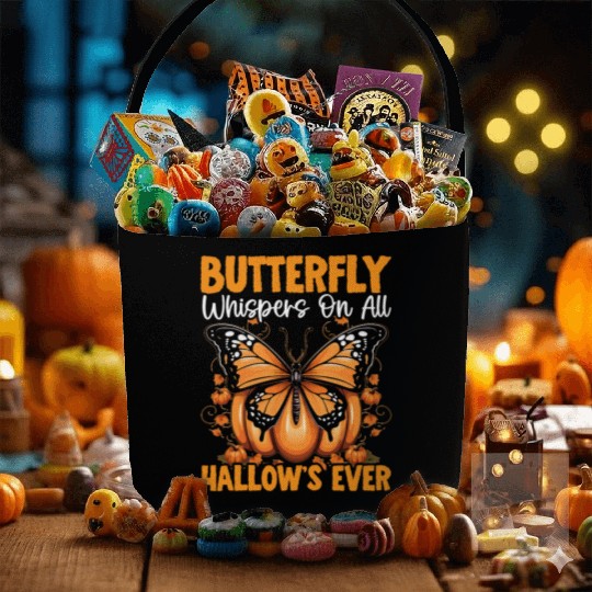 Butterfly Halloween Trick Or Treat Insect Lover Fabric Baskets
