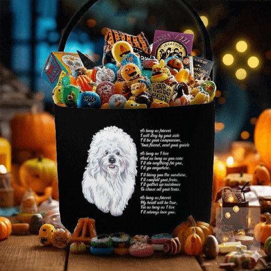 Bichon Frise Fabric Baskets