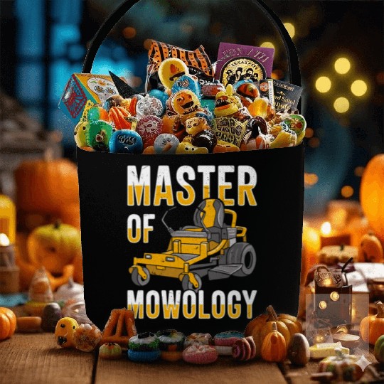 Lawn Mowing Lawn Mower Gardener Gardening Fabric Baskets