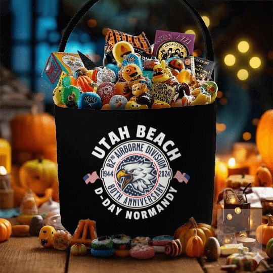 UTAH Beach airborne division 80th anniversary Fabric Baskets