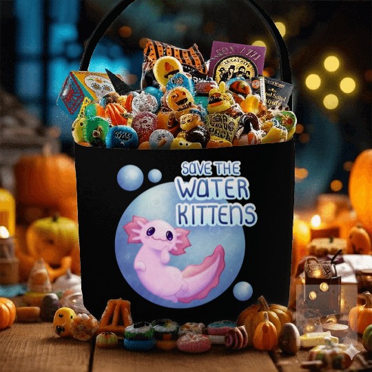 Save the Water Kittens Fabric Baskets