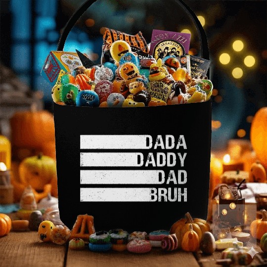 Mens Dada Daddy Dad Bruh Fathers Day Funny Father Fabric Baskets