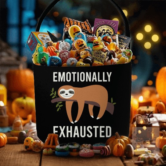 Cute Animals Sloth Emotional Exhausted Gift Idea Fabric Baskets