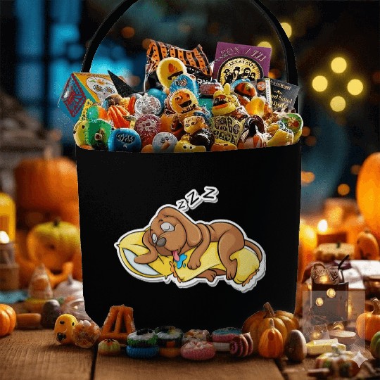 Cute Dog Sleeping Fabric Baskets